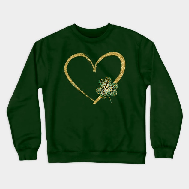 Lucky Heart for St Patrick's Day Crewneck Sweatshirt by HappyPeeps